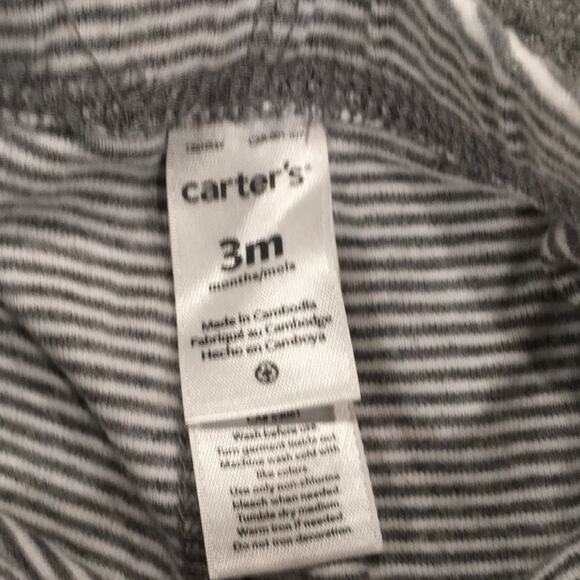Carter’s Baby Boy 3M Stripe Lounge Pants Set‎ 100% Cotton Gray & Blue - Picture 10 of 13